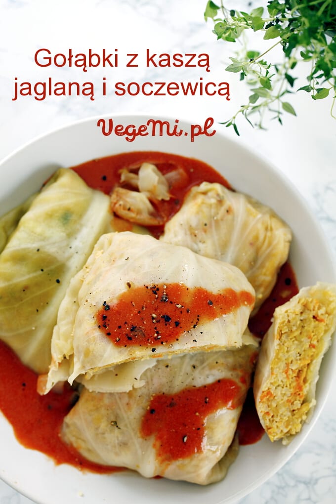 Gołąbki z kaszą jaglaną i soczewicą